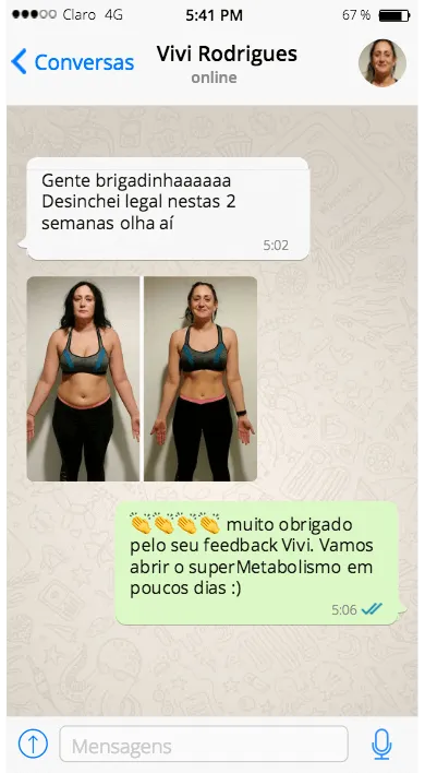 Depoimento Vivi — desinchou